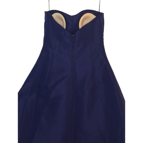 Anne Bowen Blue Strapless Formal Dress Gown Small MSRP $458 - Picture 7 of 8